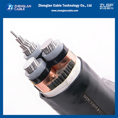 8.7/15KV 3x240mm2 AL/SC/XLPE/SC/CTS/PVC Υπόγεια καλώδια ηλεκτρικής ενέργειας