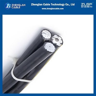 1KV ABC καλώδιο τριπλής AAC/XLPE+ACSR/XLPE 2x2AWG+2AWG ASTM S76-474