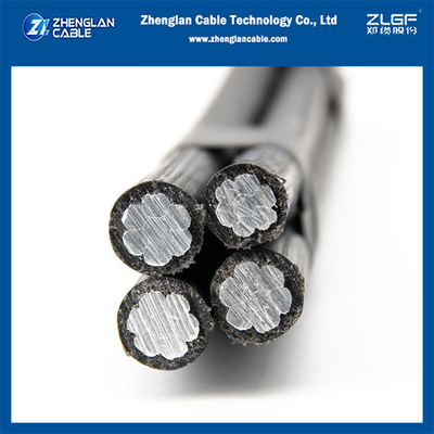 1KV ABC καλώδιο 3x50+1x35mm2 Αλουμινίου Core XLPE μονωμένο Αλουμινίου κράμα XLPE μονωμένο NTP 370.254