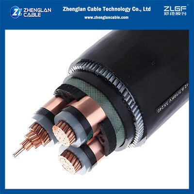 6,35/11KV 3x50mm2 CU/SC/XLPE/SC/CTS/PVC/SWA/PVC MV χάλκινο καλώδιο θωρακισμένου τύπου Καλώδιο ρεύματος μέσης τάσης
