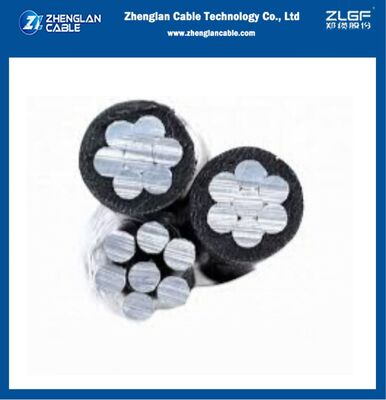 0.6/1kv Aerial Bundled Cable AAC/XLPE+AAC/XLPE+AAAC phase cable with xlepe insulation and neutral cable is bare 2x2/0+2/0AWG