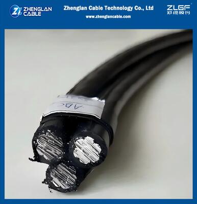 0.6/1kV Όλο μονωμένο Triplex ABC καλώδιο 2×1/0AWG+1/0AWG∙ AAC/XLPE + AAAC/XLPE Αυτοεφοδιασμένο εναέριο καλώδιο